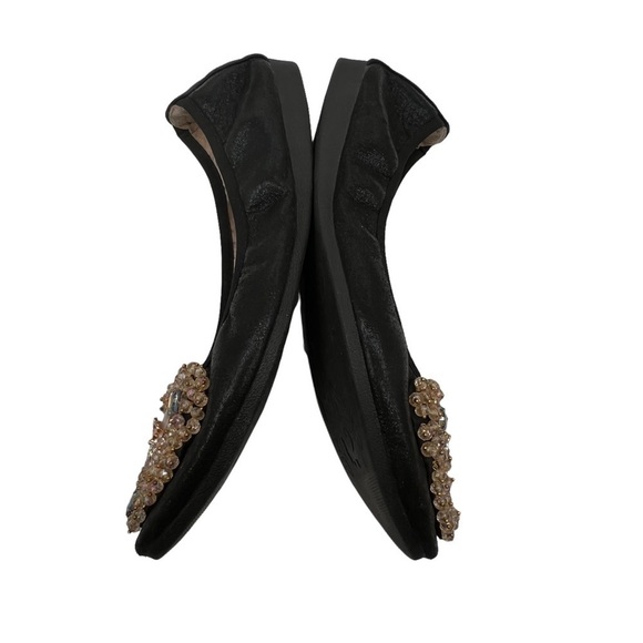 Tao Yi Mei Black Gem Embellished Slip On Ballet Flats Size 40 Women’s - Picture 7 of 11